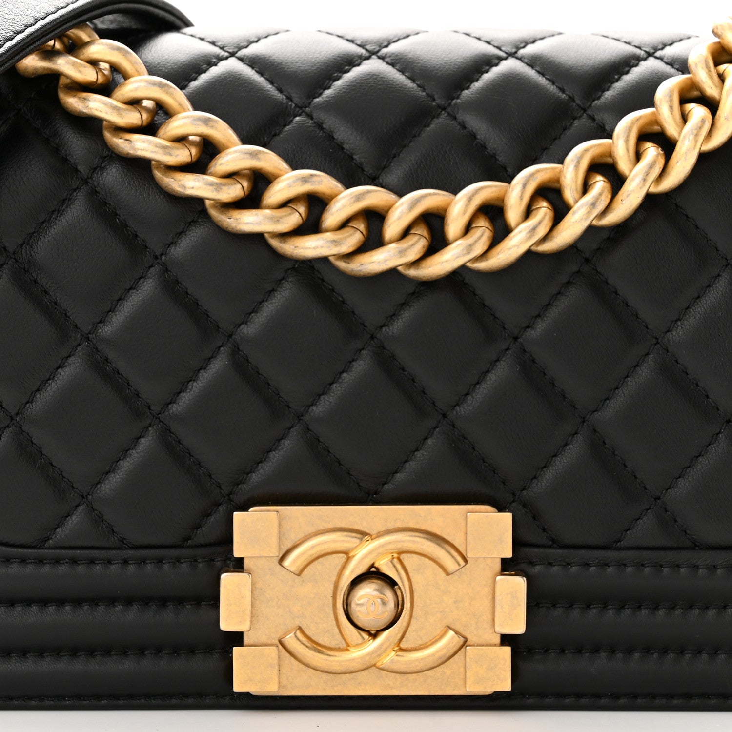 Chanel Lambskin Quilted Small Boy Flap Black 8 of 10
