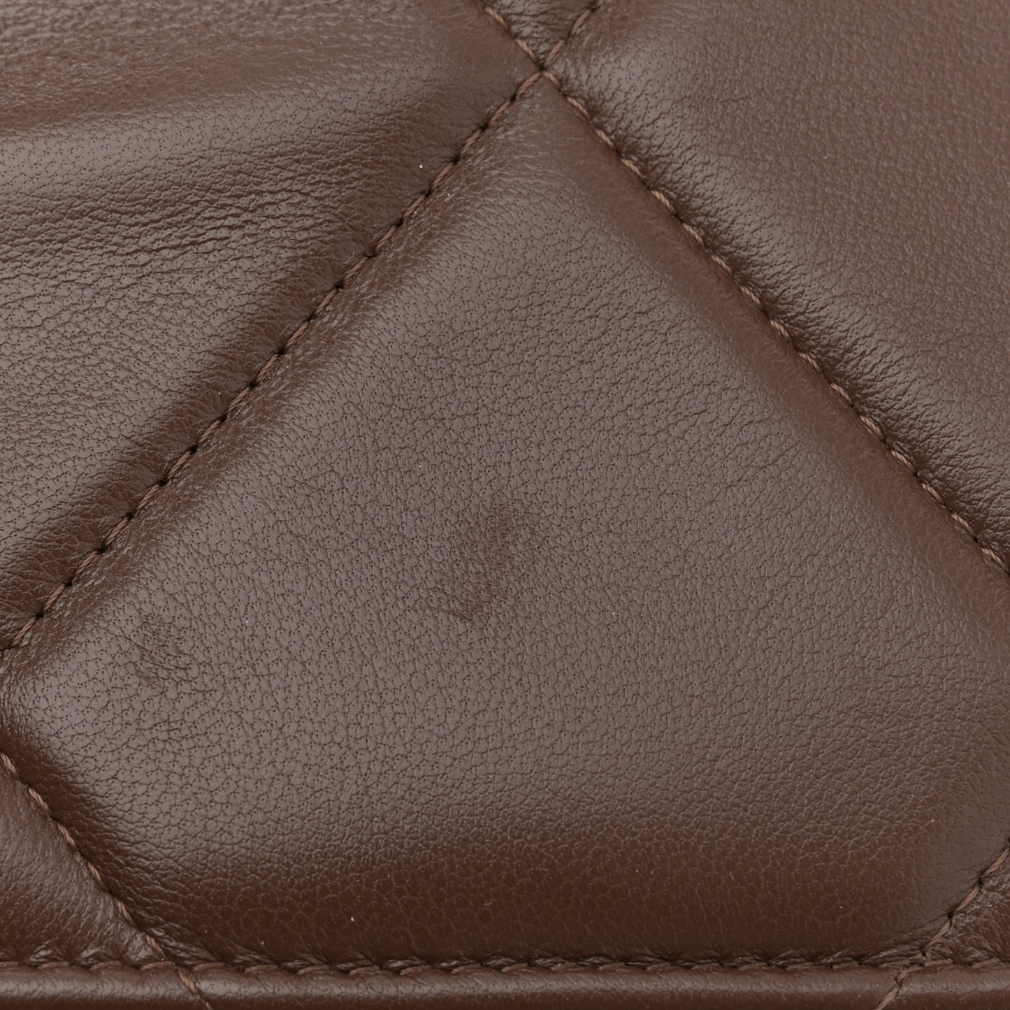 Lambskin Quilted Chanel 19 Wallet On Chain WOC Brown