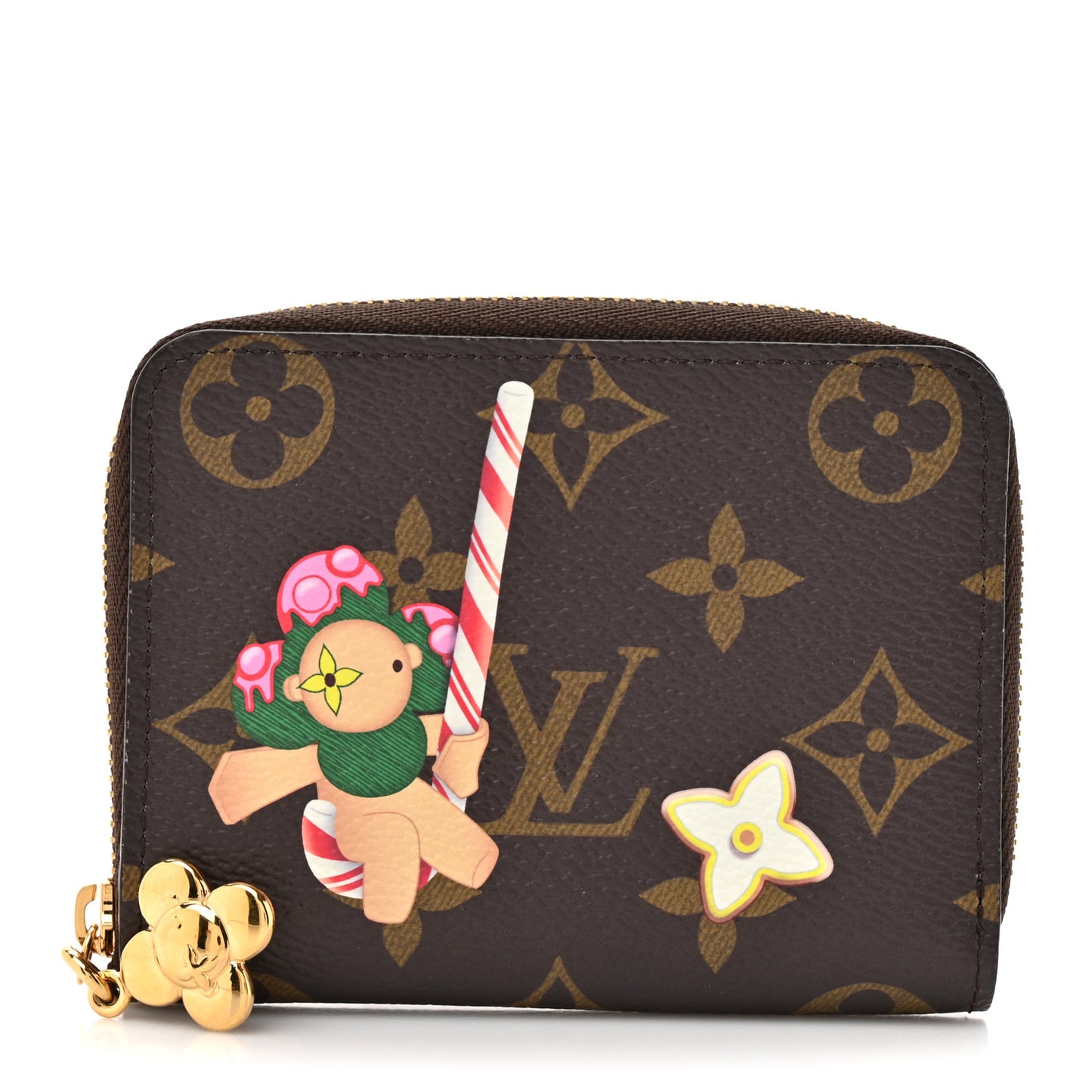 Monogram 2024 Christmas Animation Candy Factory Zippy Coin Purse Candy Red