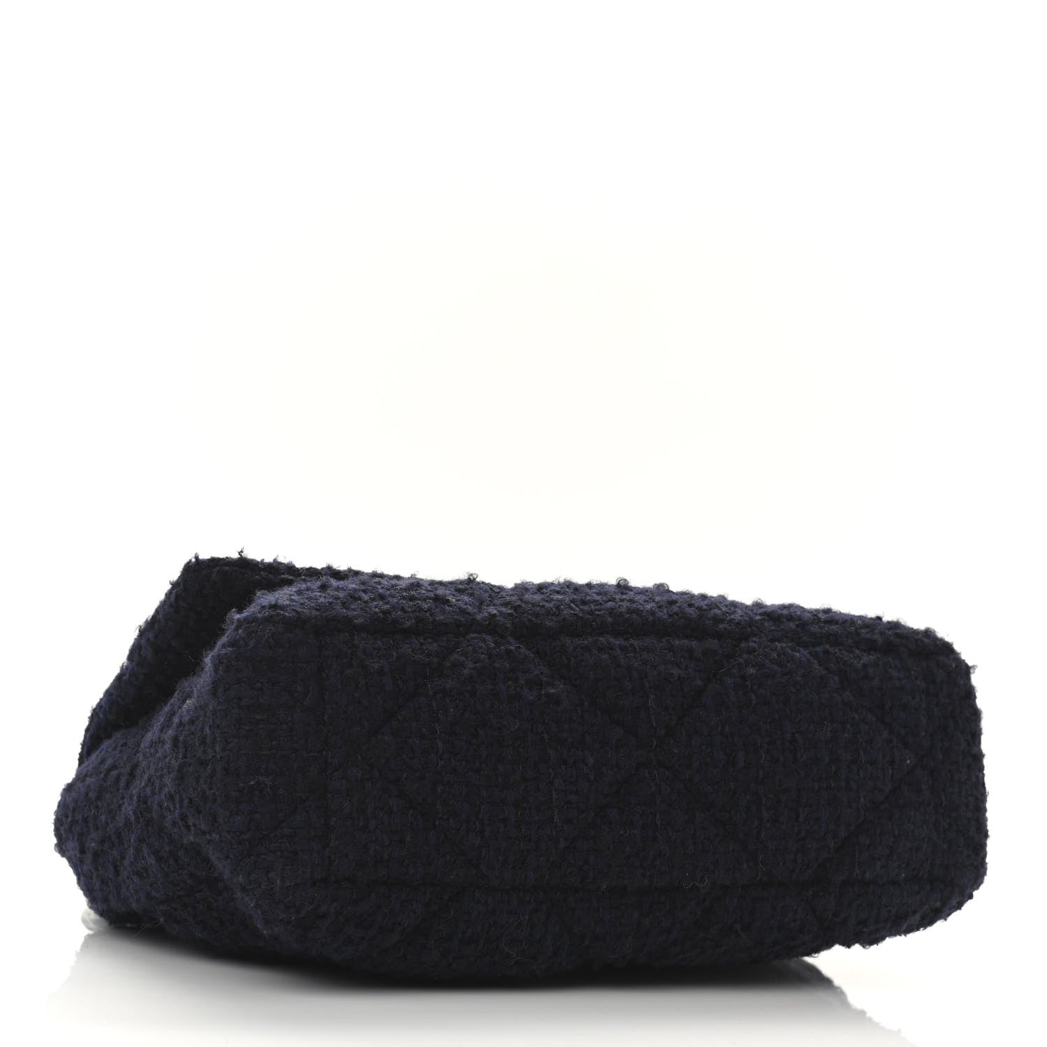 Chanel Tweed Quilted Large Chanel 19 Flap Navy Blue 4 of 10