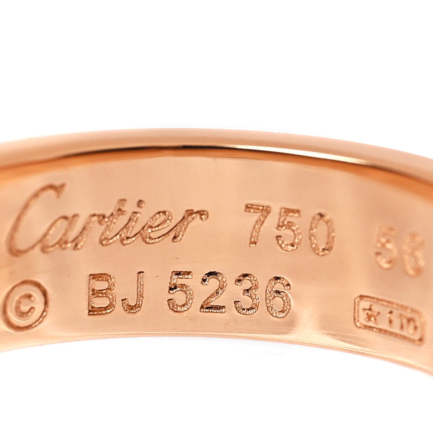 Cartier 18K Pink Gold 5.5mm LOVE Ring 56 7.5 4 of 4