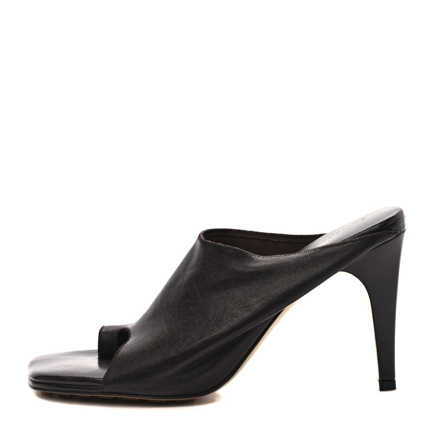 Bottega Veneta Nappa Square Toe Slip-On Mule Sandals 40 Fondante 1 of 9