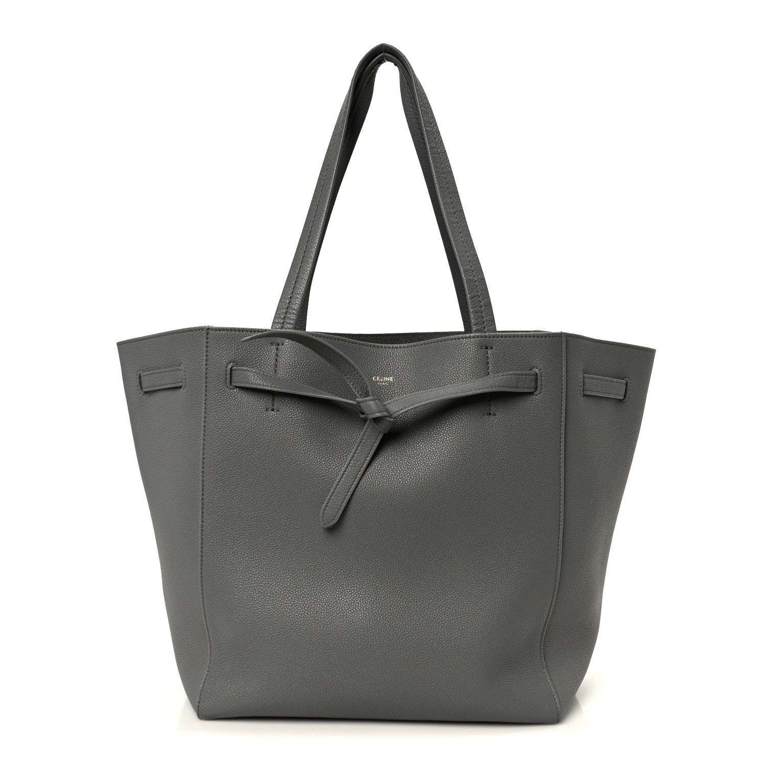 Celine Soft Grained Calfskin Small Belt Cabas Phantom Grey 1 of 11