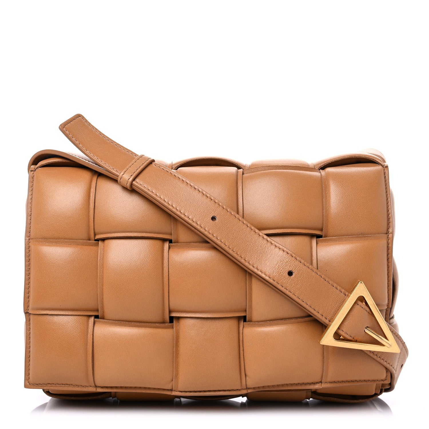 Bottega Veneta Nappa Maxi Intreccio Padded Cassette Crossbody Bag Caramel 1 of 7