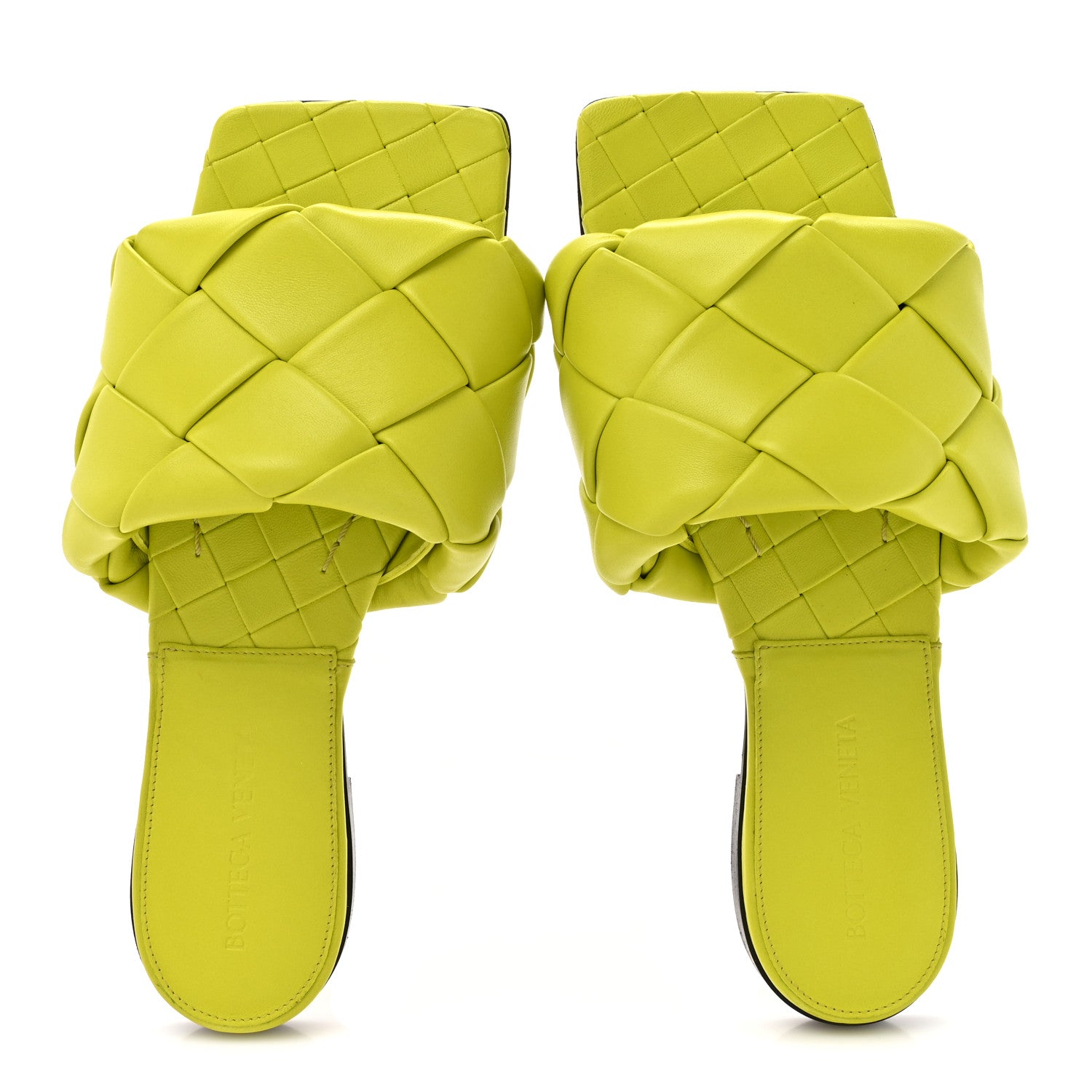 Bottega Veneta Nappa Maxi Intrecciato Lido Flat Sandals 36 Kiwi 2 of 9