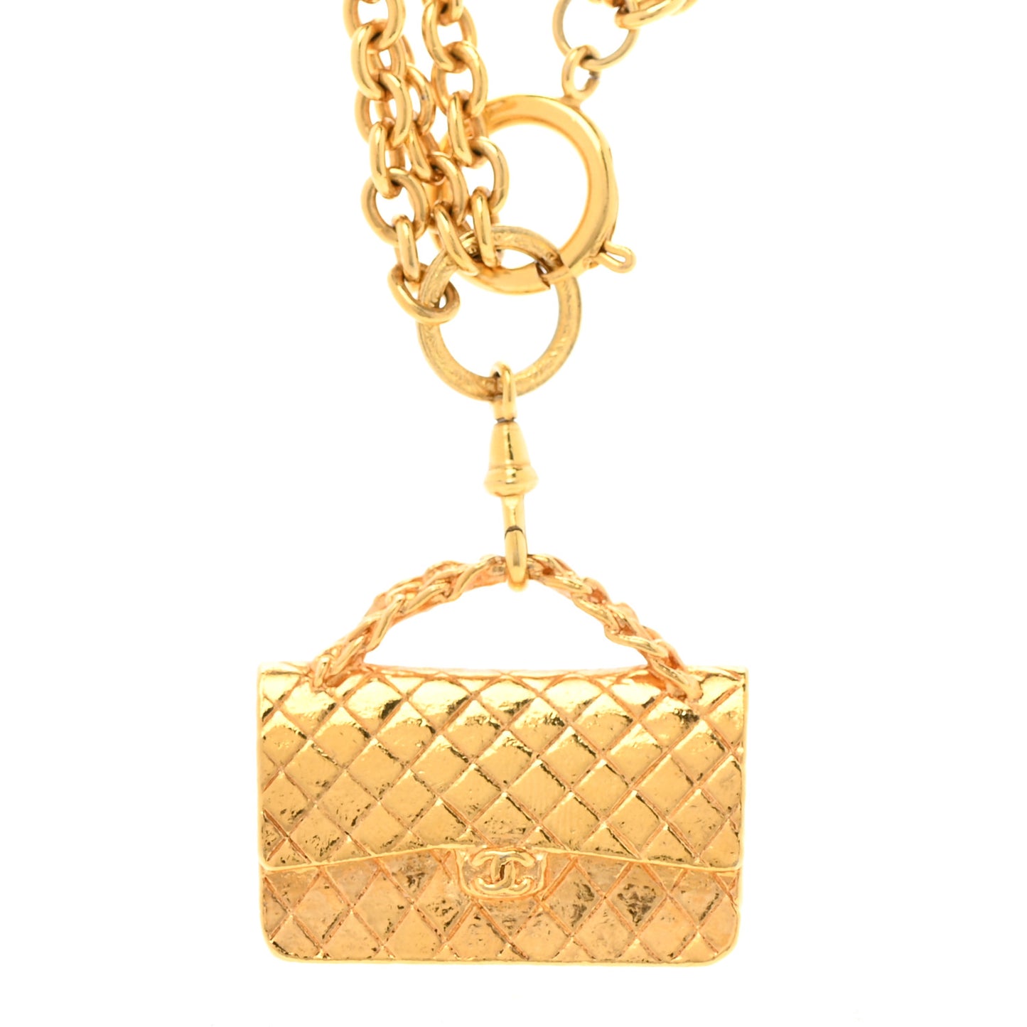2.55 Flap Bag Necklace Gold
