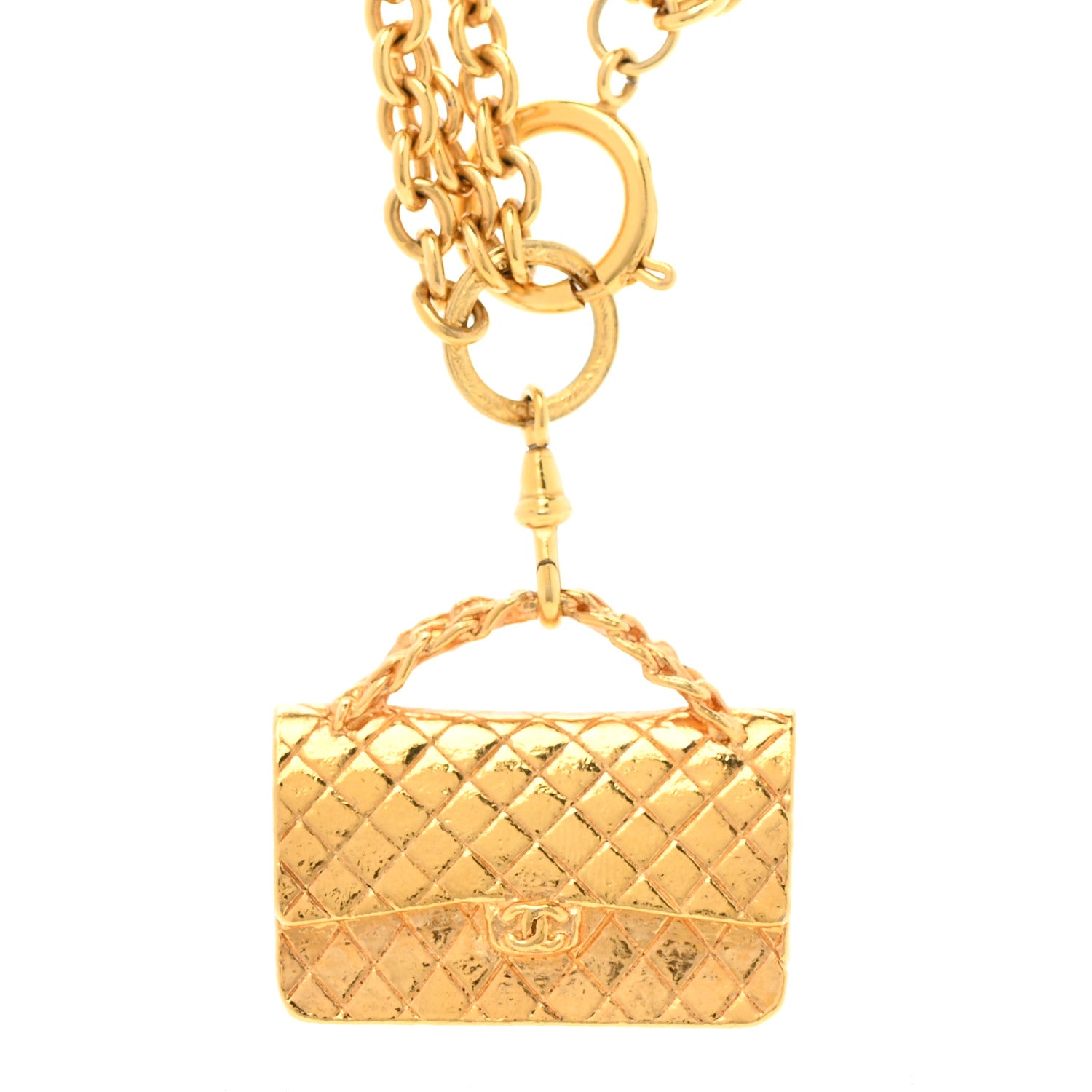 Chanel 2.55 Flap Bag Necklace Gold 4 of 7