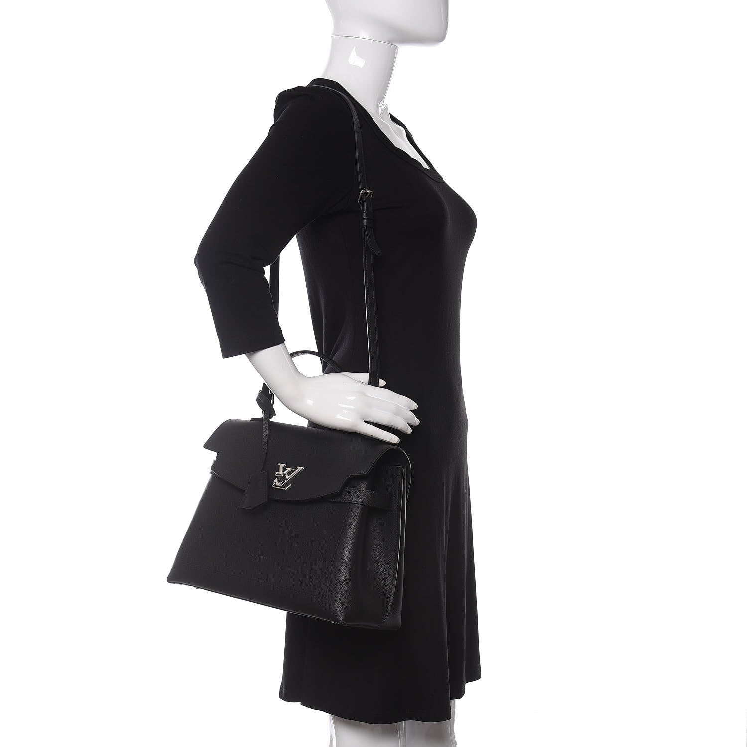Louis Vuitton Soft Calfskin Lockme Ever Black 2 of 12