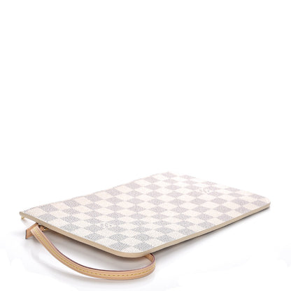 Louis Vuitton Damier Azur Neverfull MM GM Pochette Rose Ballerine 4 of 7
