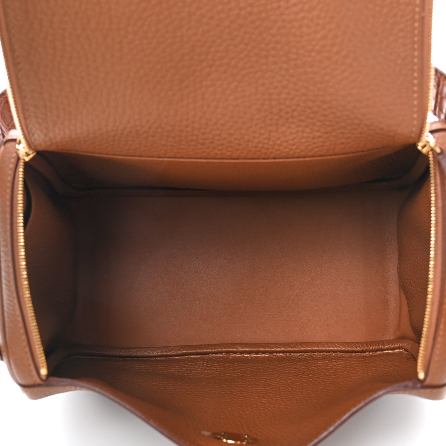 Taurillon Clemence Matte Niloticus Crocodile Touch Lindy 26 Gold