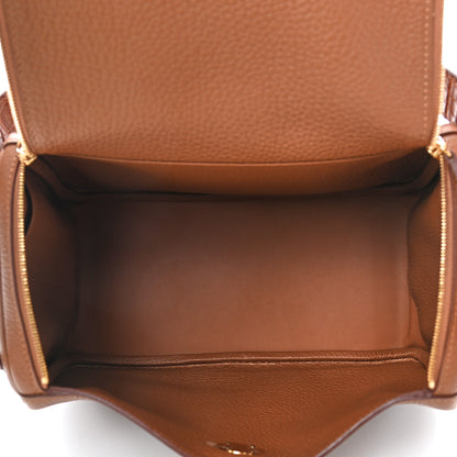 Hermes Taurillon Clemence Matte Niloticus Crocodile Touch Lindy 26 Gold 4 of 4