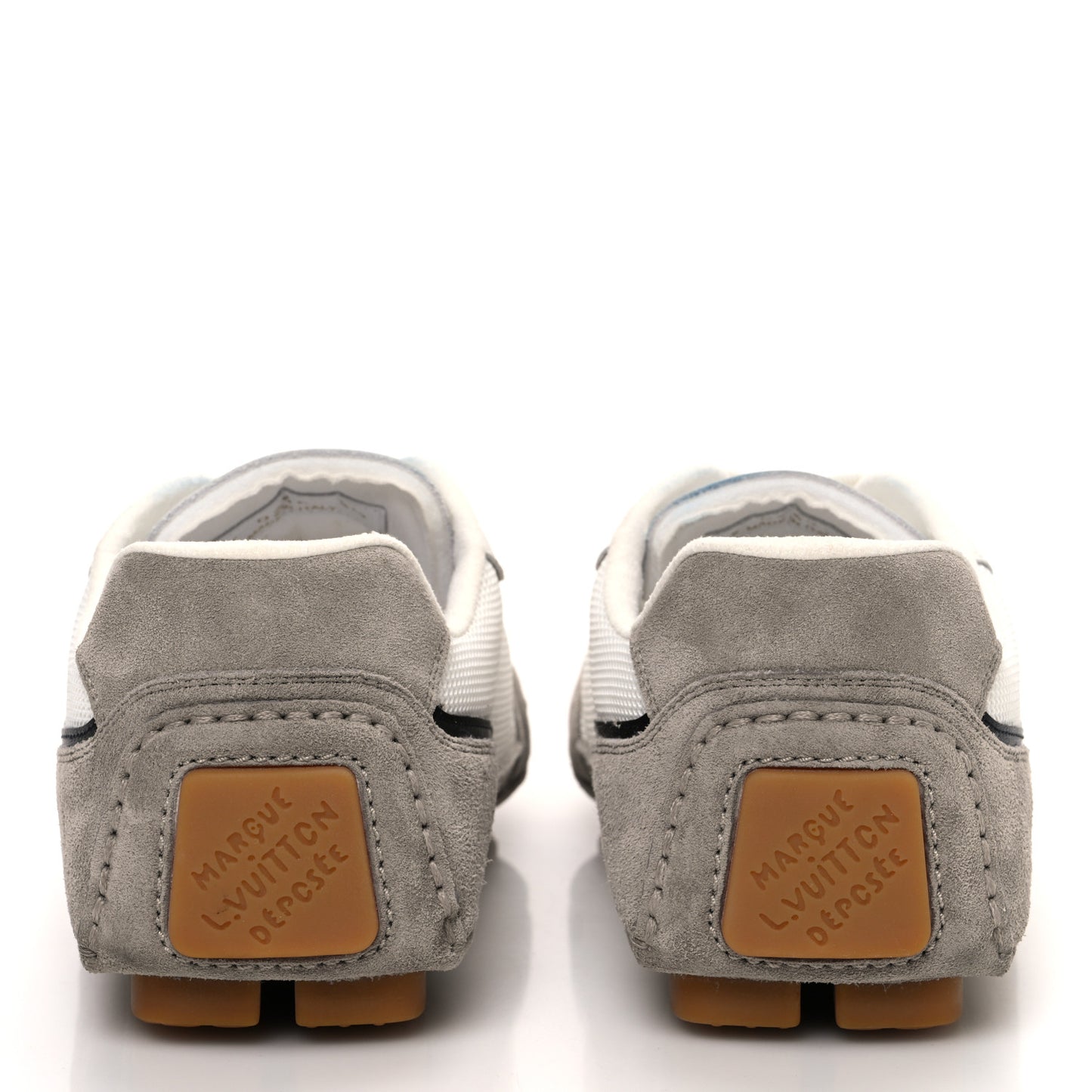 Suede Calfskin Mesh Rally Sneakers 8.5 Grey White