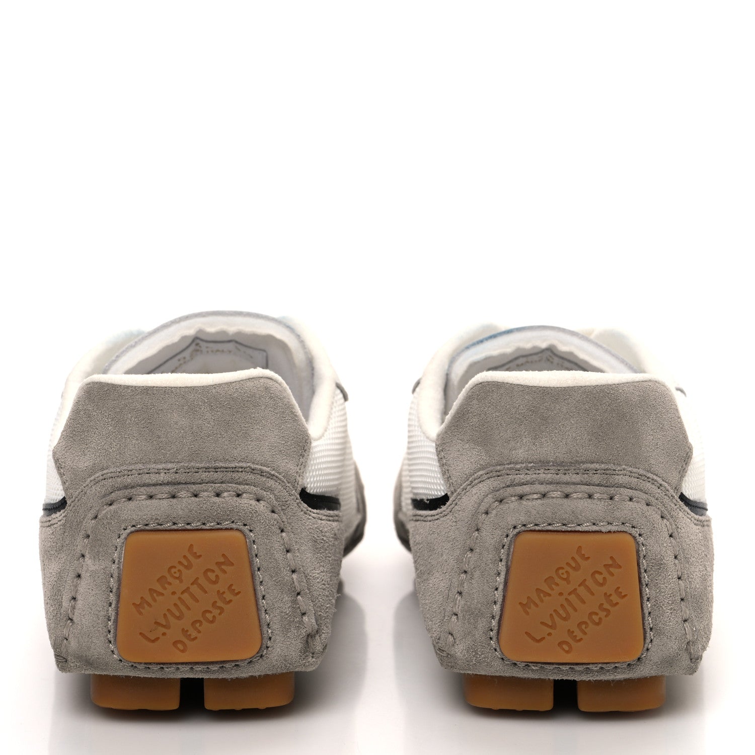 Louis Vuitton Suede Calfskin Mesh Rally Sneakers 8.5 Grey White 6 of 11