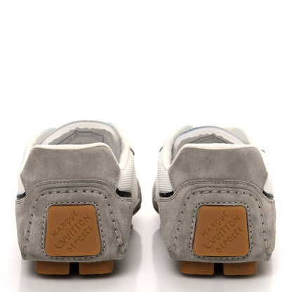 Louis Vuitton Suede Calfskin Mesh Rally Sneakers 8.5 Grey White 6 of 11