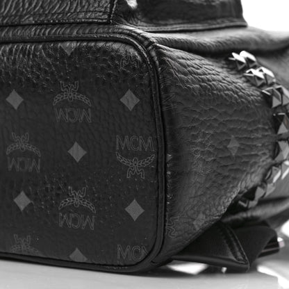MCM Visetos Small Side Stud Stark Backpack Black 8 of 8