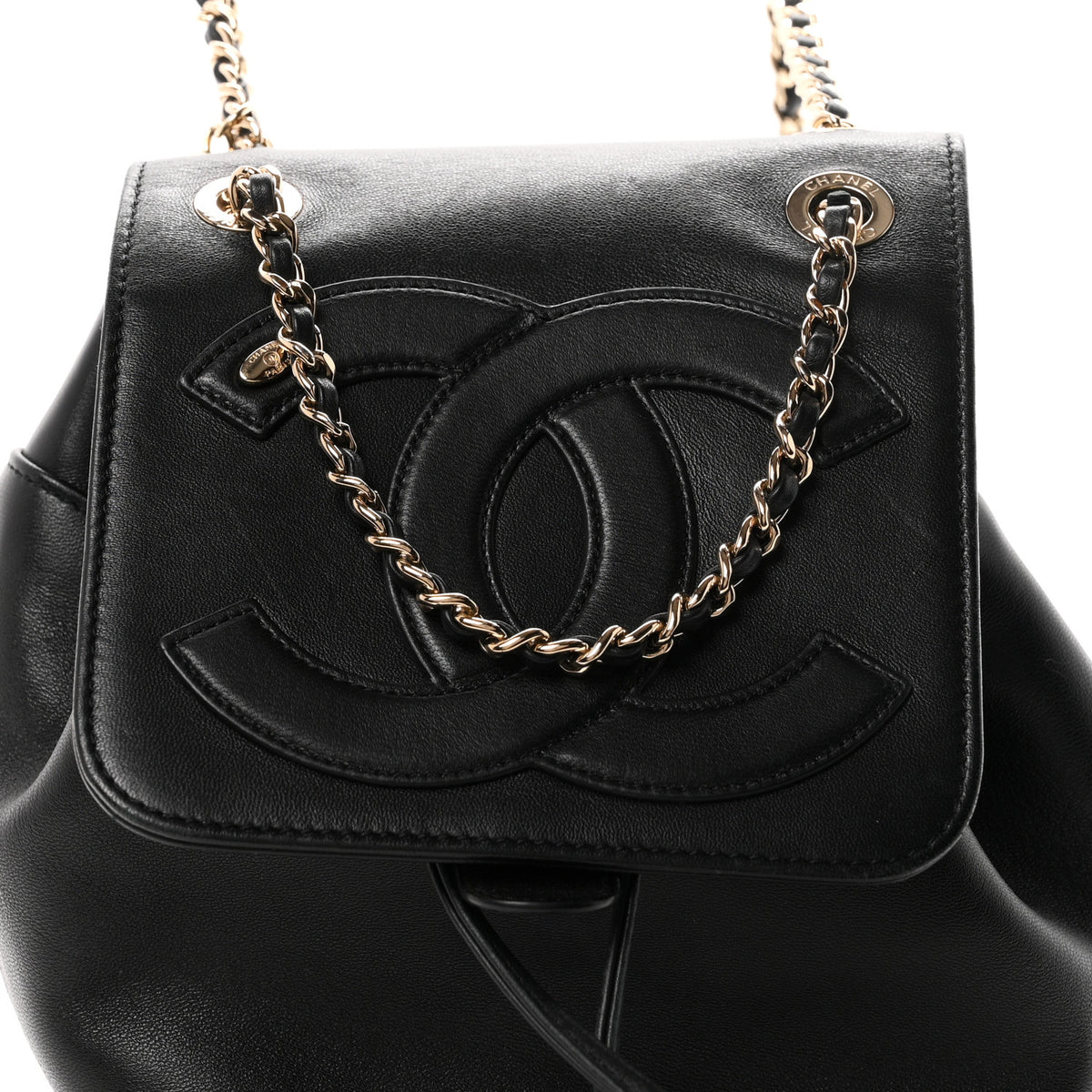 Chanel Lambskin CC Mania Backpack Black 8 of 10