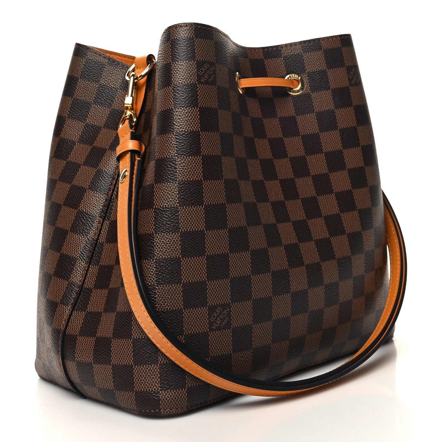 Louis Vuitton Damier Ebene Neonoe MM Safran 3 of 10
