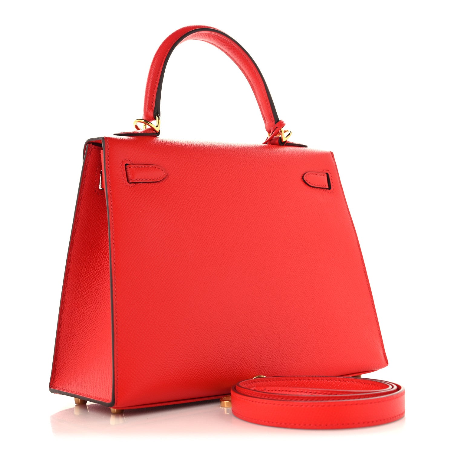 Hermes Epsom Kelly Sellier 25 Rouge De Coeur 3 of 10