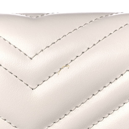 Gucci Calfskin Matelasse GG Marmont Chain Wallet Mystic White 13 of 14