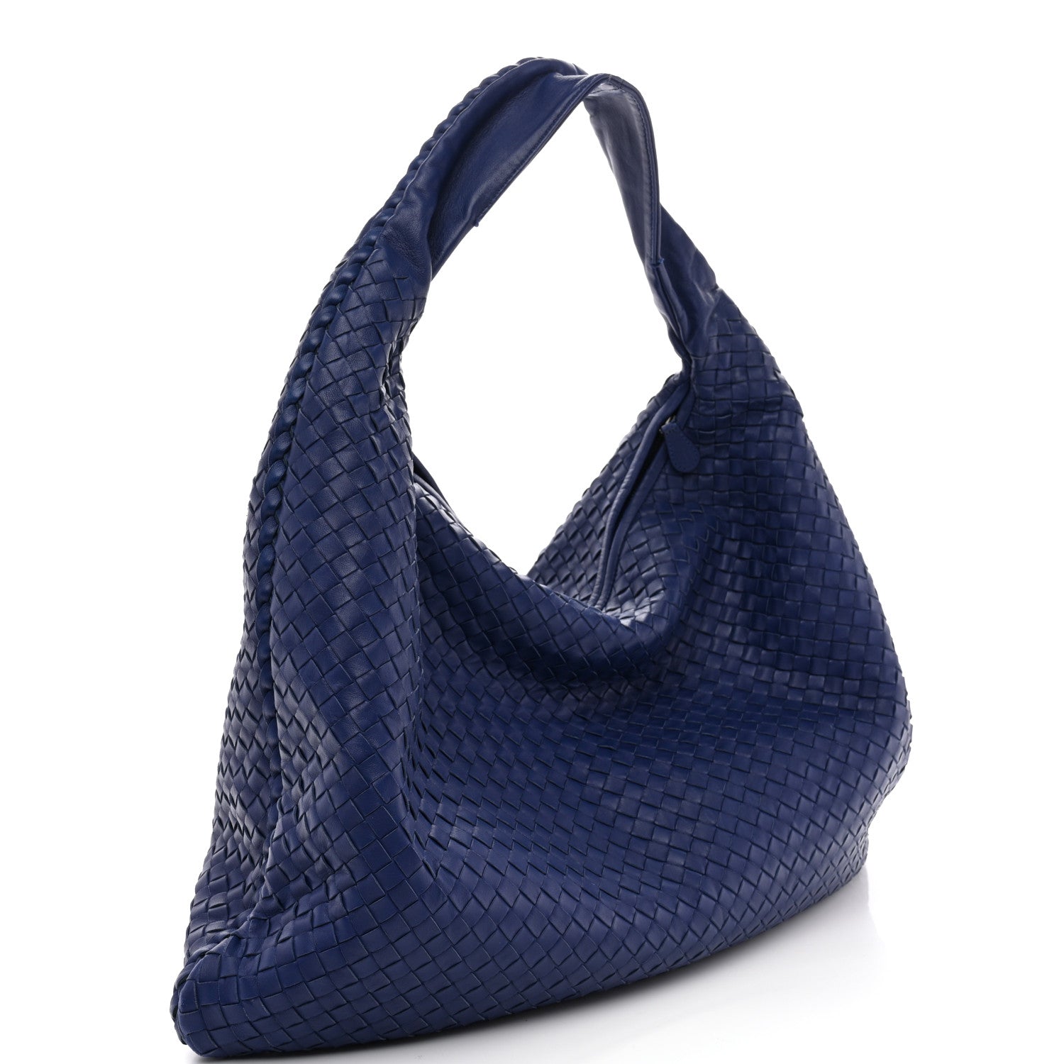 Bottega Veneta Nappa Intrecciato Maxi Veneta Hobo Baltic Blue 3 of 11
