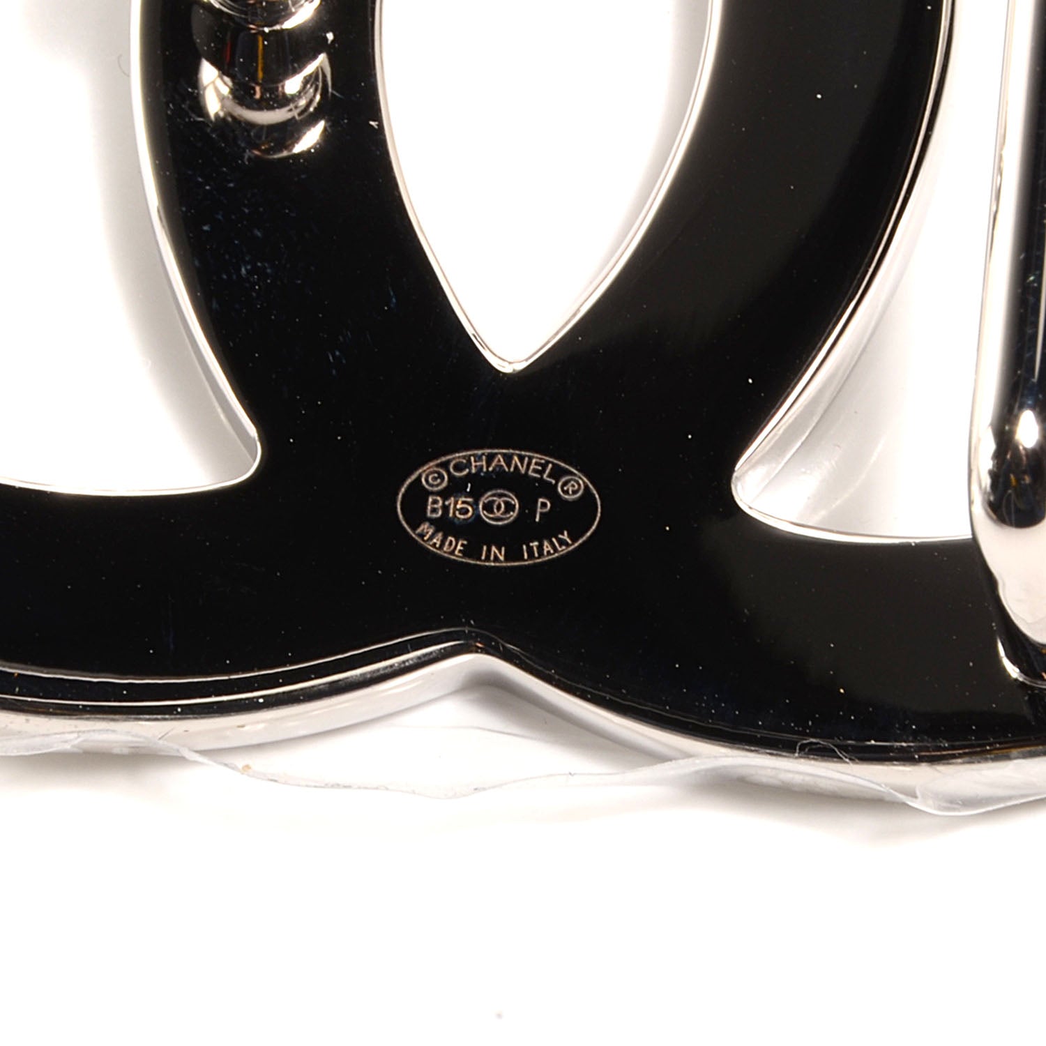 Chanel Reversible Leather CC Logo Belt 75 White Black 5 of 6