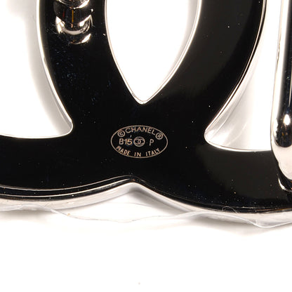 Chanel Reversible Leather CC Logo Belt 75 White Black 5 of 6