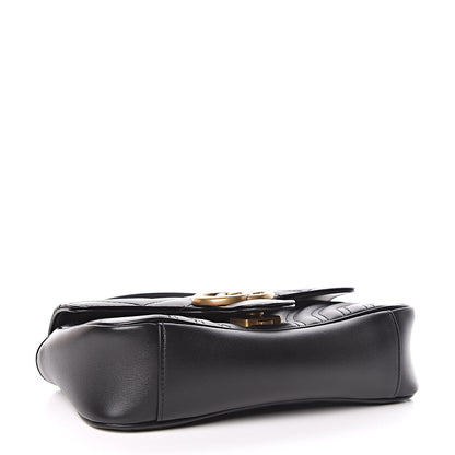 Gucci Calfskin Matelasse Mini GG Marmont Shoulder Bag Black 4 of 11