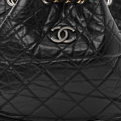 Chanel Aged Calfskin Quilted Small Gabrielle Backpack Black 8 of 11