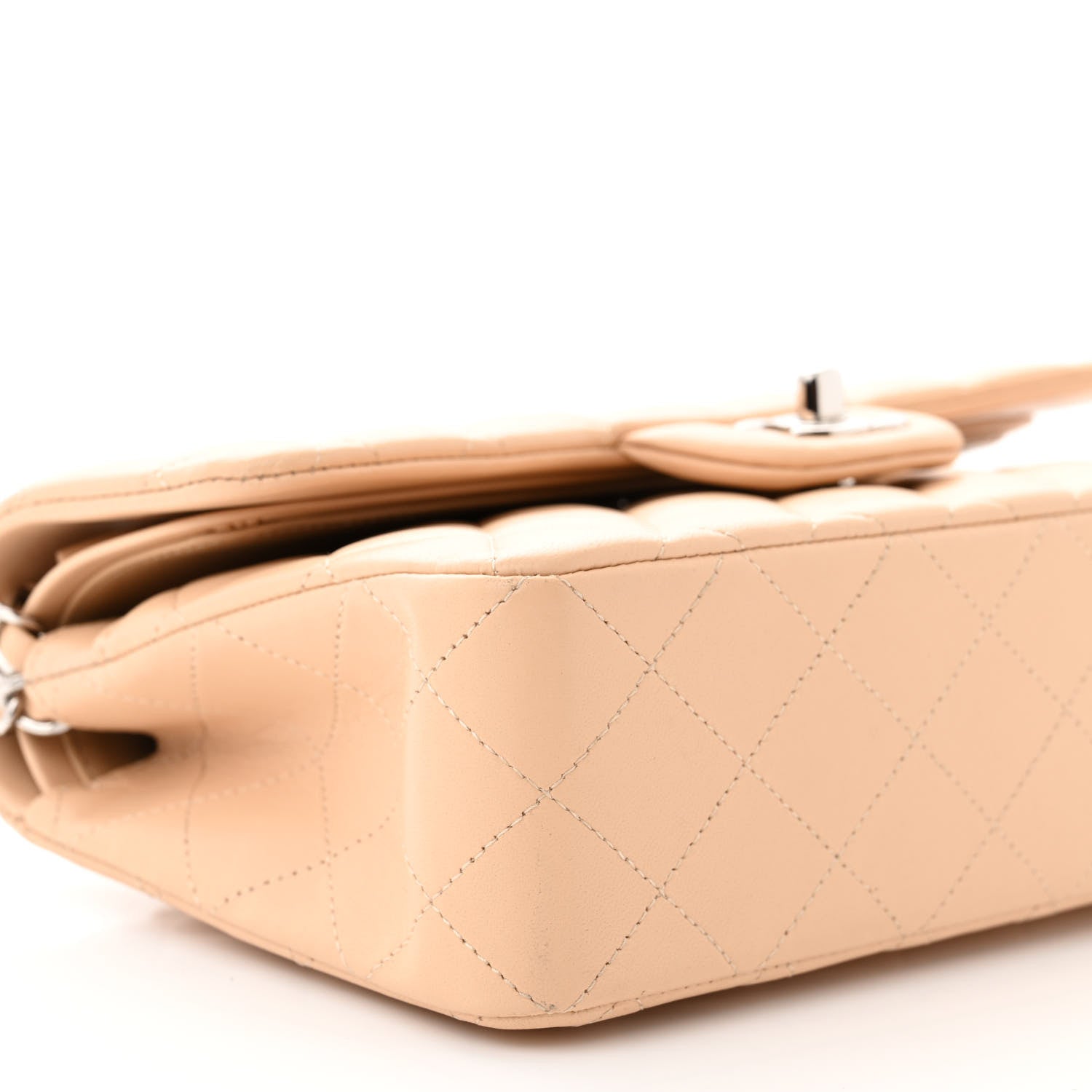 Chanel Lambskin Quilted Small Double Flap Beige 9 of 11