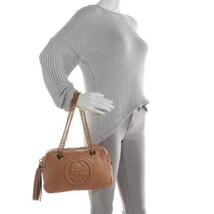Gucci Pebbled Calfskin Small Soho Bowler Camelia 2 of 7