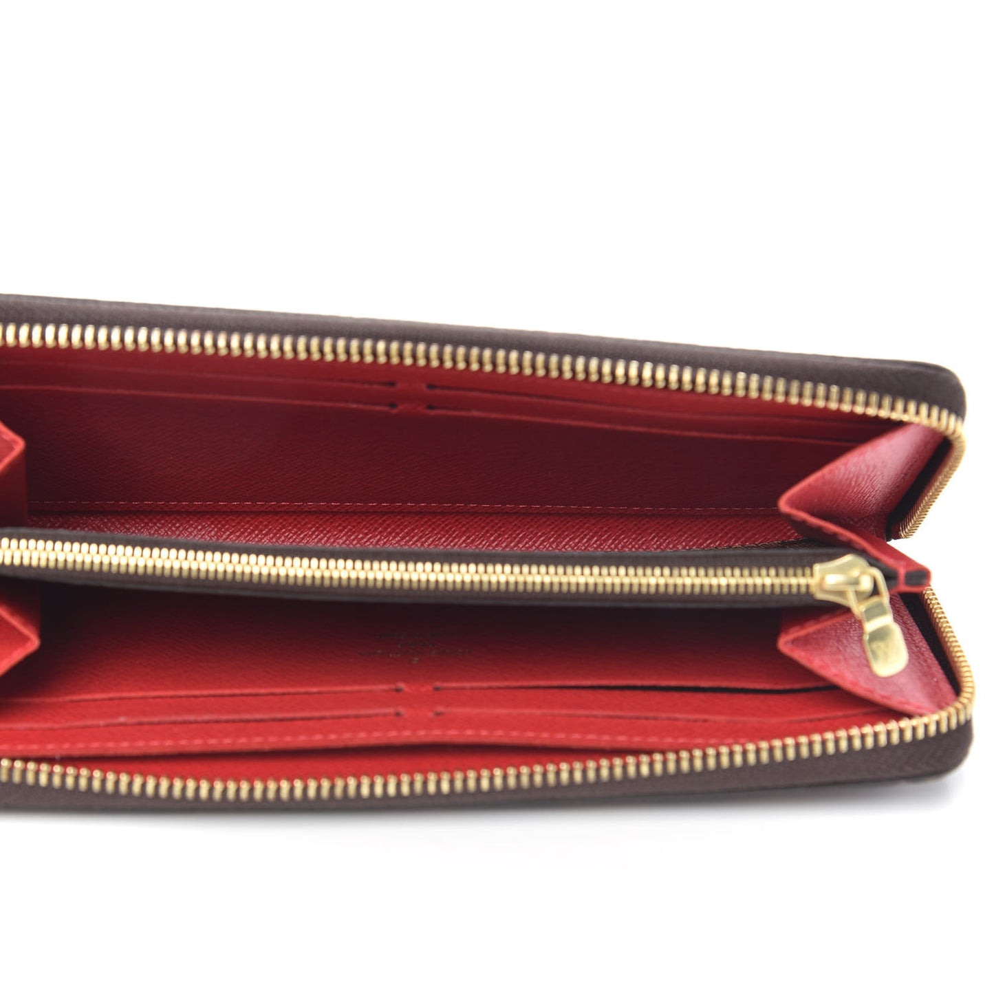 Damier Ebene Clemence Wallet Cherry