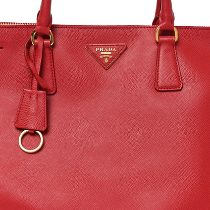 Prada Saffiano Lux Extra Large Galleria Double Zip Tote Fuoco 7 of 9