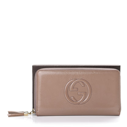 Gucci Patent Soho Zip Around Wallet Dark Cipria 11 of 11