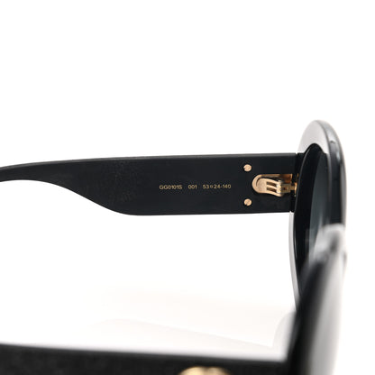 Gucci Acetate Round GG0101S Glitter Sunglasses Black 5 of 8