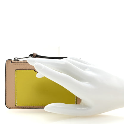Loewe Soft Grained Calfskin Coin Card Holder Nude Citronelle 2 of 6