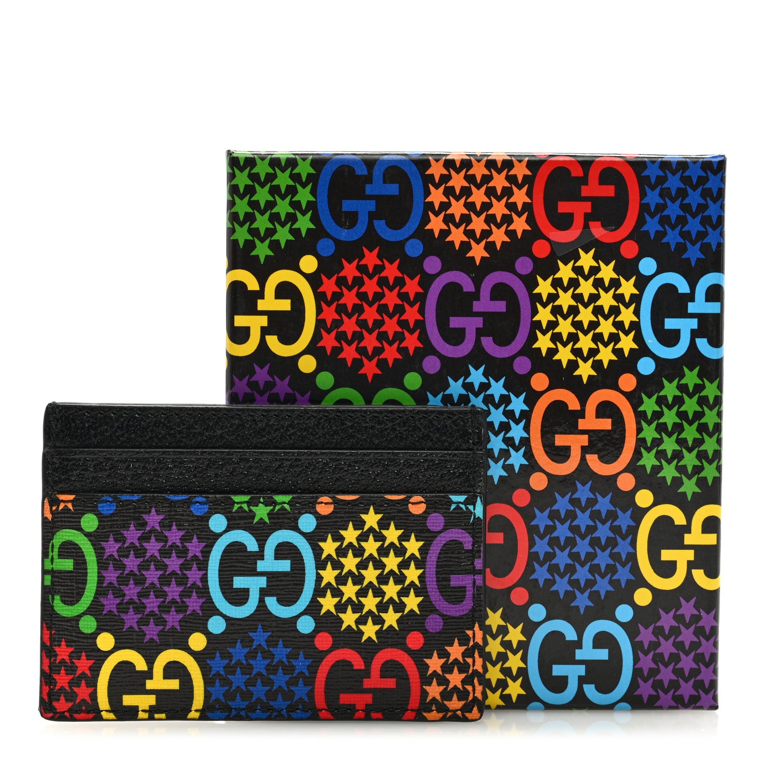 Gucci GG Supreme Monogram Psychedelic Card Holder Black 7 of 7