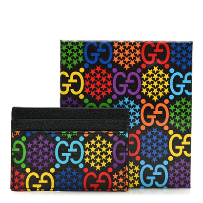 Gucci GG Supreme Monogram Psychedelic Card Holder Black 7 of 7
