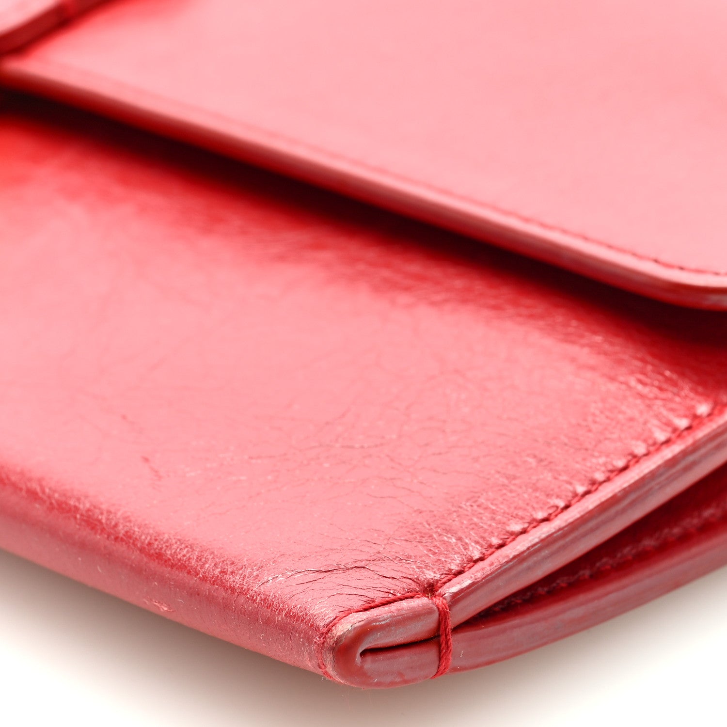 Christian Dior Crinkled Lambskin 30 Montaigne Clutch Red 7 of 7