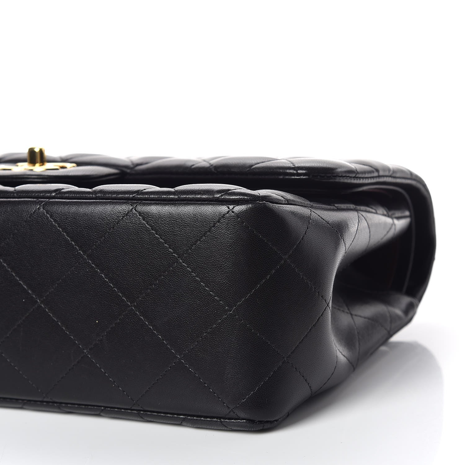 Chanel Lambskin Quilted Jumbo Double Flap Black 6 of 9