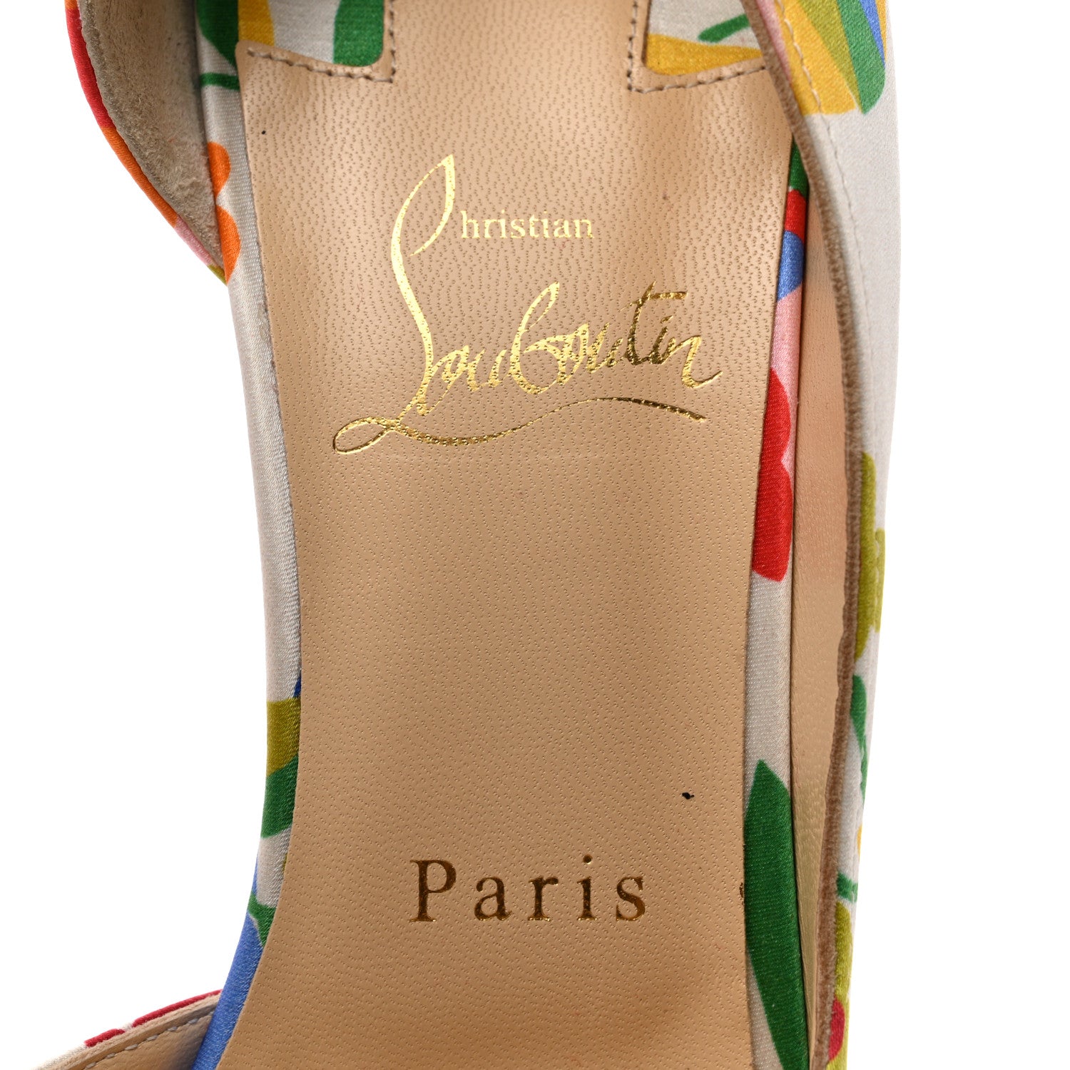 Christian Louboutin Satin Iriza 100 Crepe Floral Pumps 39 Multicolor 6 of 8