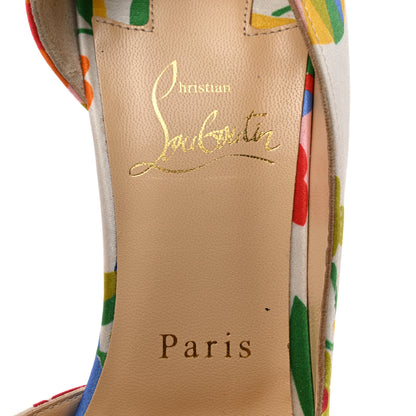 Christian Louboutin Satin Iriza 100 Crepe Floral Pumps 39 Multicolor 6 of 8