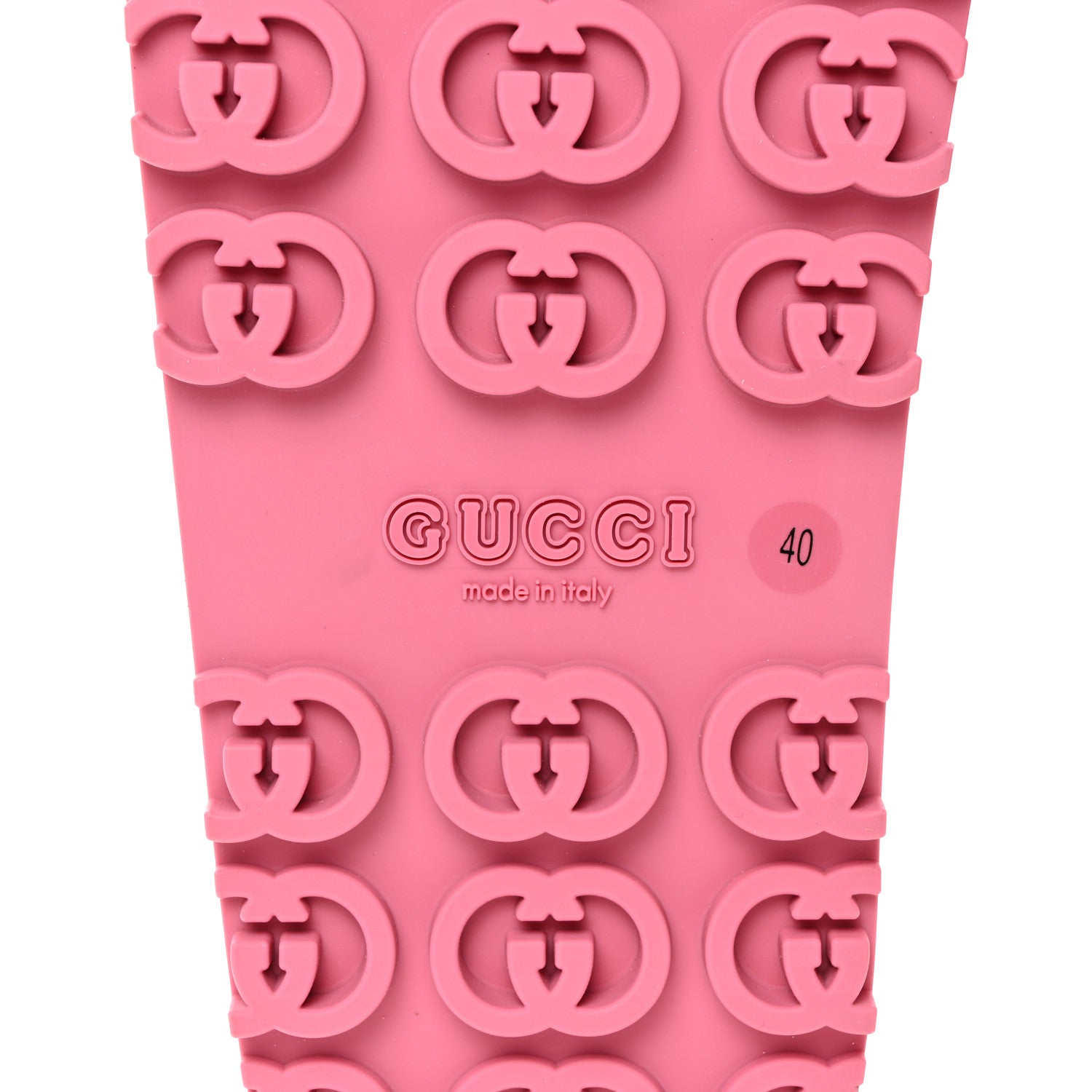 Gucci Glitter Rubber Womens Interlocking G Platform 42mm Slide Sandals 40 Rose 8 of 9
