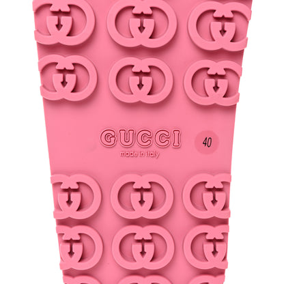Gucci Glitter Rubber Womens Interlocking G Platform 42mm Slide Sandals 40 Rose 8 of 9