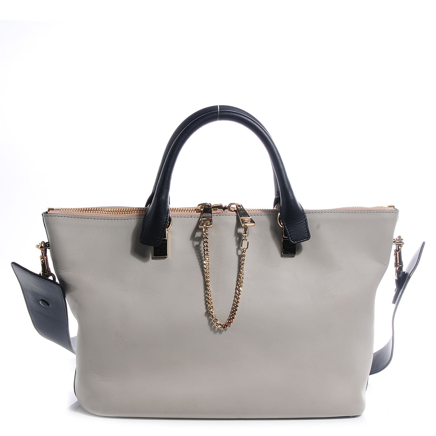 Chloe Smooth Calfskin Medium Baylee Tote Mushroom Black 1 of 9