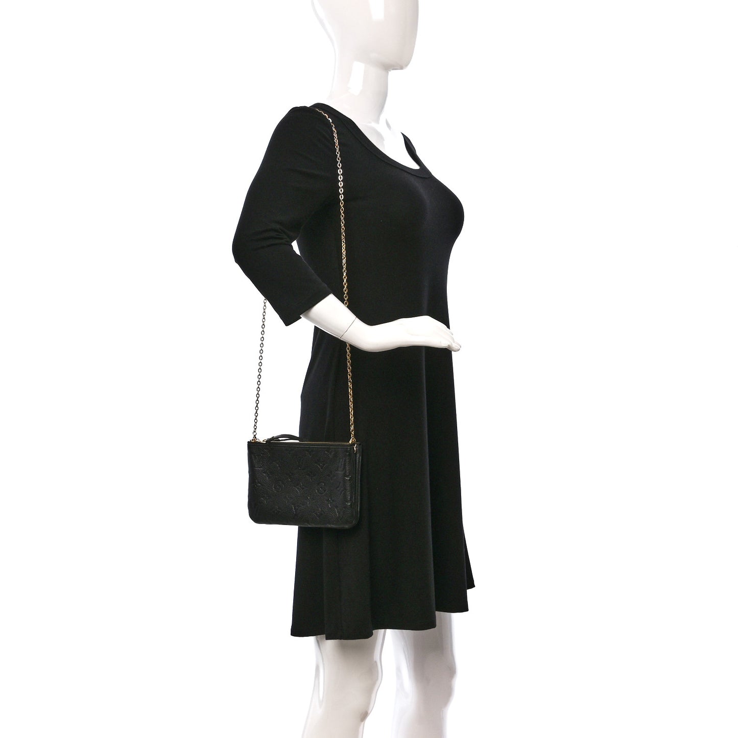 Empreinte Double Zip Pochette Black