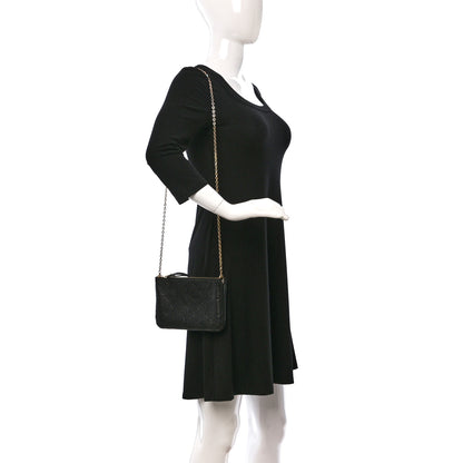 Louis Vuitton Empreinte Double Zip Pochette Black 2 of 9