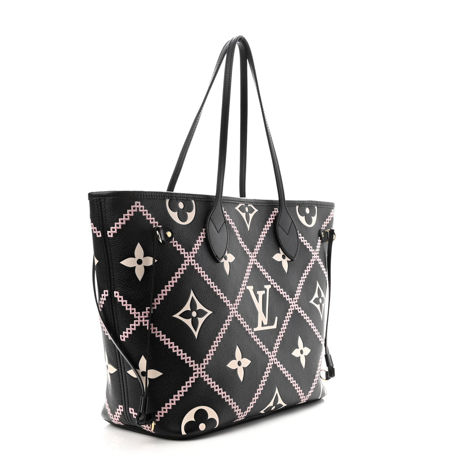 Louis Vuitton Empreinte Monogram Giant Broderies Neverfull MM Black 4 of 10