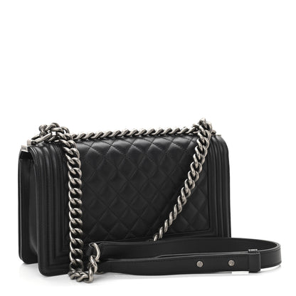 Chanel Caviar Quilted Medium Boy Flap Black 3 of 10