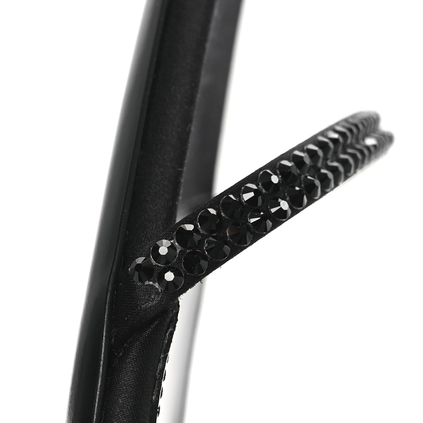 Satin Crystal Opyum 110 Sandals 42 Black