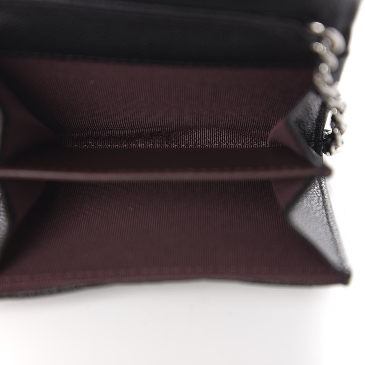 Chanel Caviar Quilted Flap Card Holder On Chain Black 4 of 11